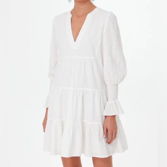 🤍Pomander Place White Long Sleeve Dress - like NEW🎊 - Picture 1 of 5